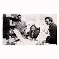 photo of Roy Innis, Victor Solomon and Waverly Yates