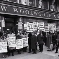 photo of New York CORE demonstrating on 125th street, 1960