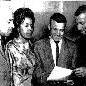 photo of New York CORE chairman Gladys Harrington with Herman Ferguson