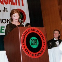 photo of Laura Bush at CORE ceremony