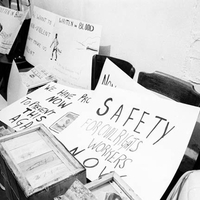 photo of 1966 Harlem CORE protest posters, signs